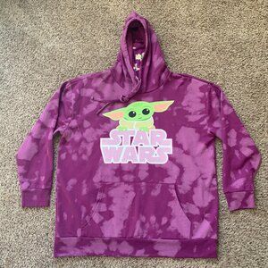 Star Wars Baby Yoda Pullover Hoodie Adult Unisex Sz 1X Built in Turtleneck